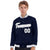 Custom Navy White Gray Bomber Full-Snap Varsity Letterman Jacket