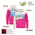 Custom Cream Pink Color Block Varsity Full-Zip Letterman Wave Hoodie Jacket