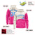 Custom Cream Pink Color Block Varsity Full-Zip Letterman Wave Hoodie Jacket