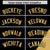 Custom Black Old Gold Color Block Varsity Full-Zip Letterman Wave Hoodie Jacket