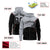 Custom Gray Black Color Block Varsity Full-Zip Letterman Wave Hoodie Jacket