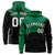 Custom Kelly Green Black Color Block Varsity Full-Zip Letterman Wave Hoodie Jacket