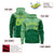 Custom Bright Green Kelly Green Color Block Varsity Full-Zip Letterman Wave Hoodie Jacket