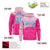 Custom Light Pink Pink Color Block Varsity Full-Zip Letterman Wave Hoodie Jacket