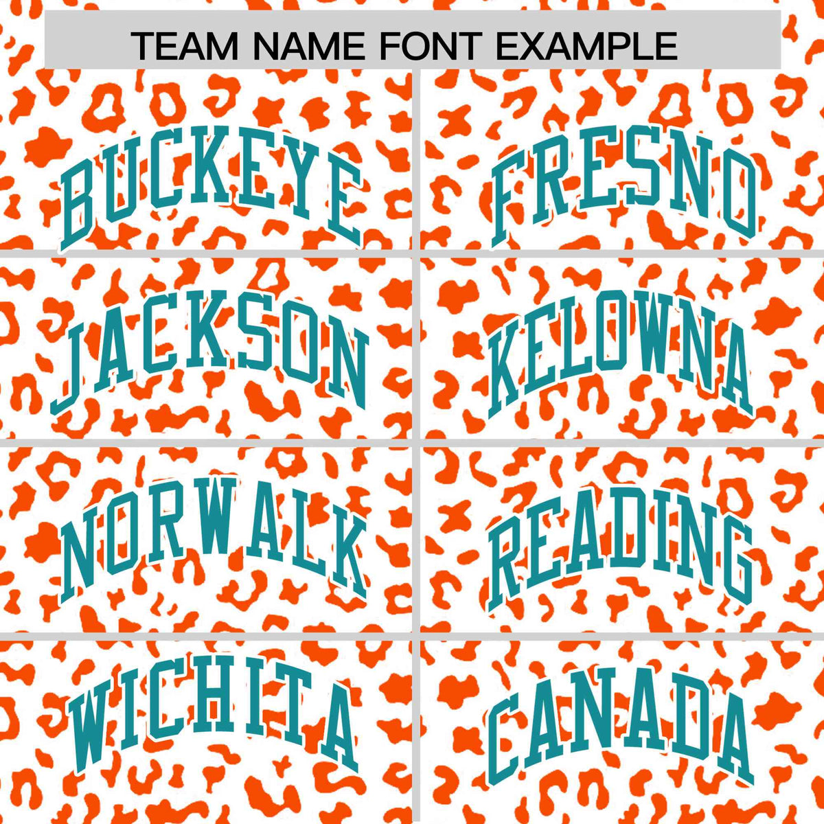 Custom White Orange Varsity Full-Zip Letterman Leopard Print Hoodie Jacket