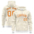 Custom White Yellow Varsity Full-Zip Letterman Leopard Print Hoodie Jacket