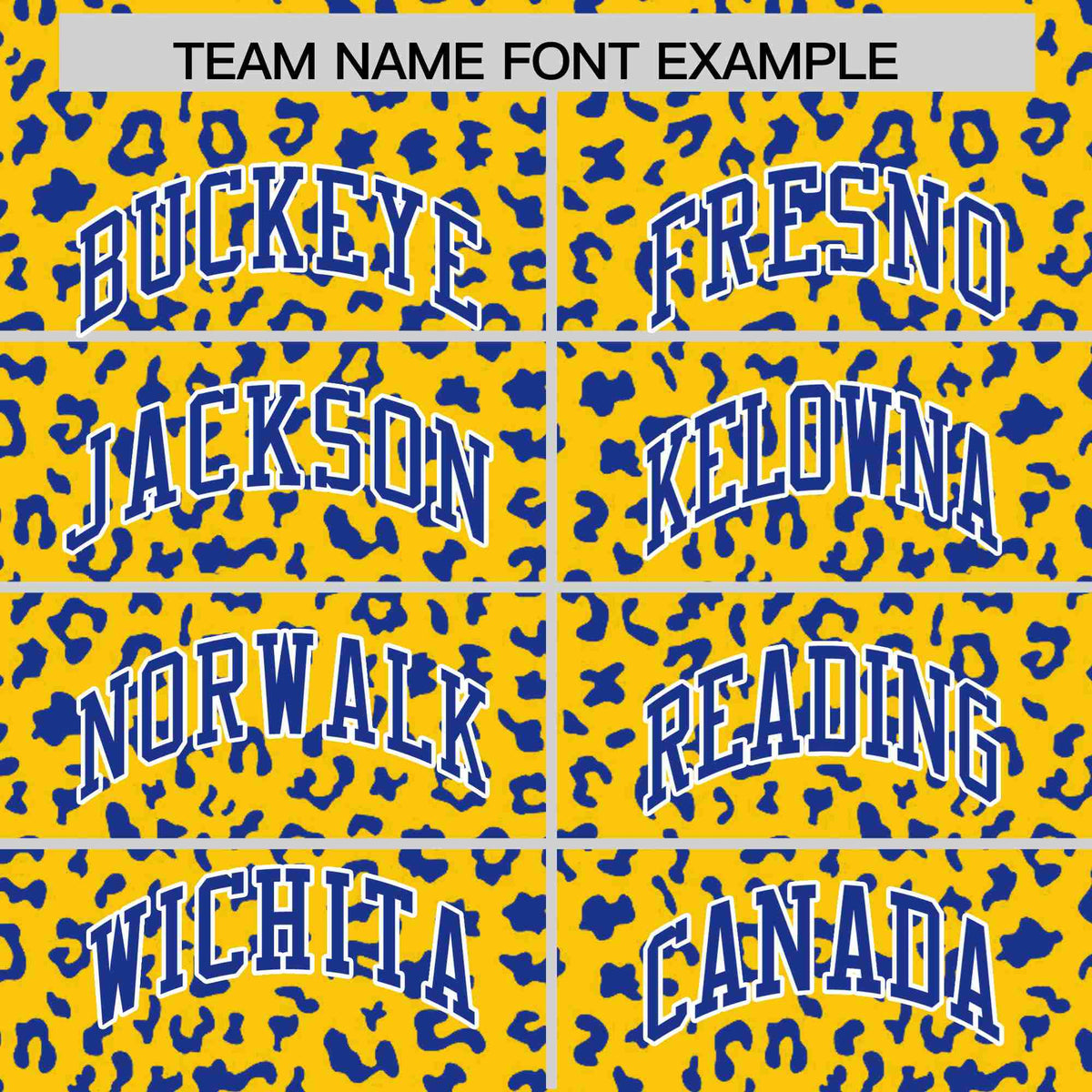 Custom Gold Royal Blue Varsity Full-Zip Letterman Leopard Print Hoodie Jacket