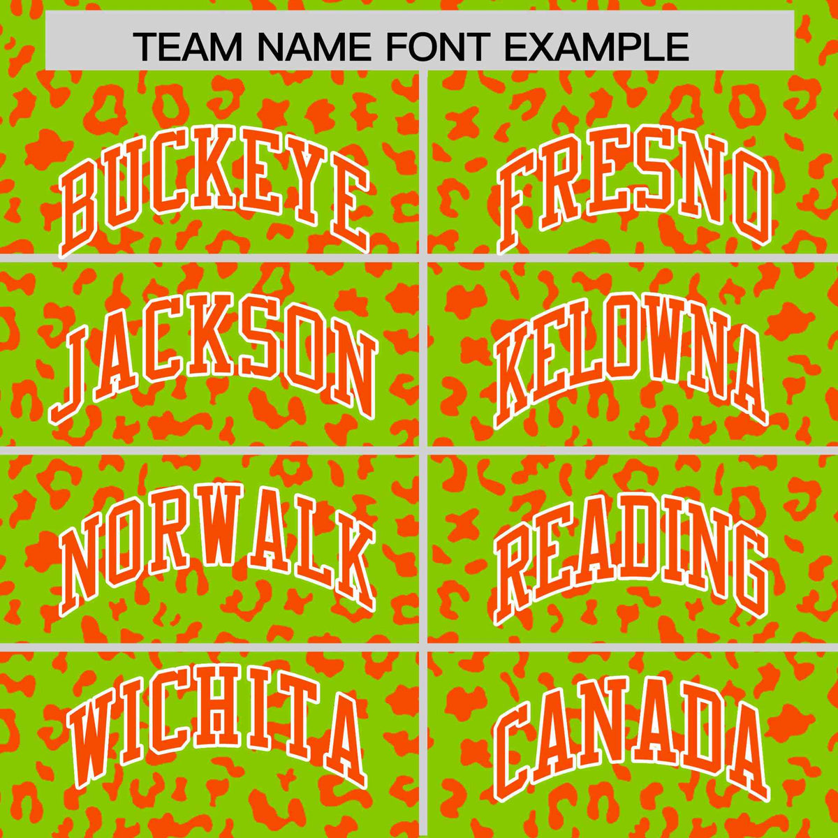 Custom Neon Green Orange Varsity Full-Zip Letterman Leopard Print Hoodie Jacket