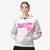 Custom White Pink Varsity Full-Zip Letterman Leopard Print Hoodie Jacket