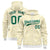 Custom White Gold Varsity Full-Zip Letterman Leopard Print Hoodie Jacket