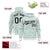 Custom White Green Varsity Full-Zip Letterman Leopard Print Hoodie Jacket