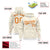 Custom White Yellow Varsity Full-Zip Letterman Leopard Print Hoodie Jacket