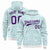 Custom White Aqua Varsity Full-Zip Letterman Leopard Print Hoodie Jacket