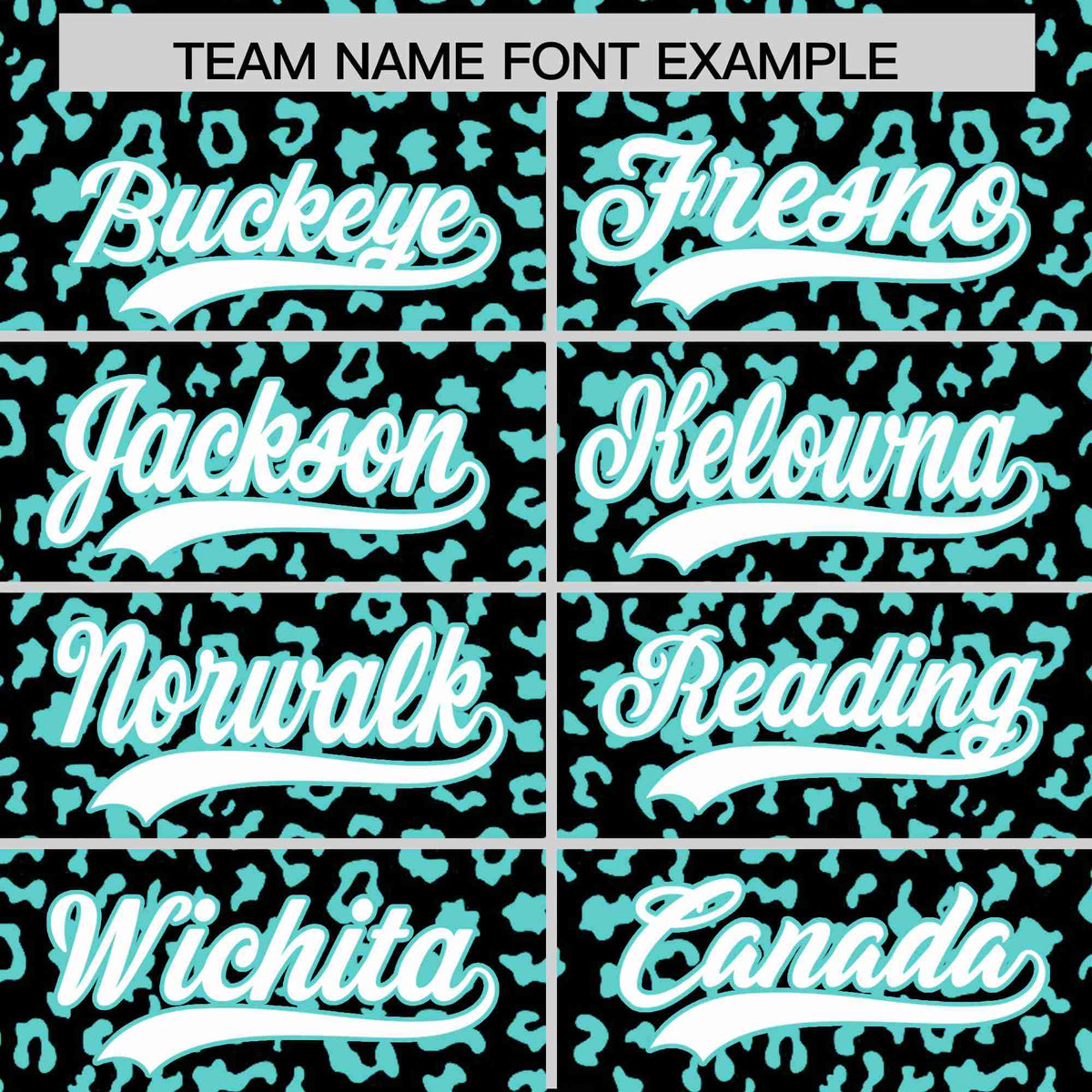 Custom Black Aqua Varsity Full-Zip Letterman Leopard Print Hoodie Jacket