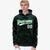 Custom Black Kelly Green Varsity Full-Zip Letterman Leopard Print Hoodie Jacket