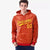 Custom Red Gold Varsity Full-Zip Letterman Leopard Print Hoodie Jacket