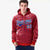 Custom Red Royal Blue Varsity Full-Zip Letterman Leopard Print Hoodie Jacket