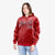 Custom Red Crimson Varsity Full-Zip Letterman Leopard Print Hoodie Jacket