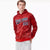 Custom Red Navy Varsity Full-Zip Letterman Leopard Print Hoodie Jacket