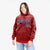 Custom Red Navy Varsity Full-Zip Letterman Leopard Print Hoodie Jacket