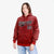 Custom Red Black Varsity Full-Zip Letterman Leopard Print Hoodie Jacket