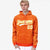 Custom Orange Gold Varsity Full-Zip Letterman Leopard Print Hoodie Jacket