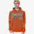 Custom Orange Aqua Varsity Full-Zip Letterman Leopard Print Hoodie Jacket