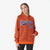 Custom Orange Royal Blue Varsity Full-Zip Letterman Leopard Print Hoodie Jacket