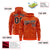 Custom Orange Black Varsity Full-Zip Letterman Leopard Print Hoodie Jacket