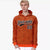 Custom Orange Black Varsity Full-Zip Letterman Leopard Print Hoodie Jacket