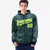 Custom Navy Neon Green Varsity Full-Zip Letterman Leopard Print Hoodie Jacket