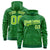 Custom Kelly Green Neon Green Varsity Full-Zip Letterman Leopard Print Hoodie Jacket