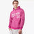 Custom Pink White Varsity Full-Zip Letterman Leopard Print Hoodie Jacket