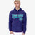 Custom Purple Aqua Varsity Full-Zip Letterman Leopard Print Hoodie Jacket