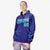 Custom Purple Aqua Varsity Full-Zip Letterman Leopard Print Hoodie Jacket