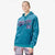 Custom Aqua Purple Varsity Full-Zip Letterman Leopard Print Hoodie Jacket