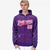 Custom Purple Pink Varsity Full-Zip Letterman Leopard Print Hoodie Jacket