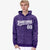 Custom Purple Light Purple Varsity Full-Zip Letterman Leopard Print Hoodie Jacket