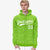 Custom Neon Green White Varsity Full-Zip Letterman Leopard Print Hoodie Jacket