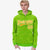 Custom Neon Green Gold Varsity Full-Zip Letterman Leopard Print Hoodie Jacket