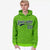 Custom Neon Green Green Varsity Full-Zip Letterman Leopard Print Hoodie Jacket