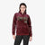 Custom Crimson Black Varsity Full-Zip Letterman Leopard Print Hoodie Jacket