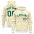 Custom White Gold Varsity Full-Zip Letterman Leopard Print Hoodie Jacket