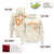 Custom White Yellow Varsity Full-Zip Letterman Leopard Print Hoodie Jacket