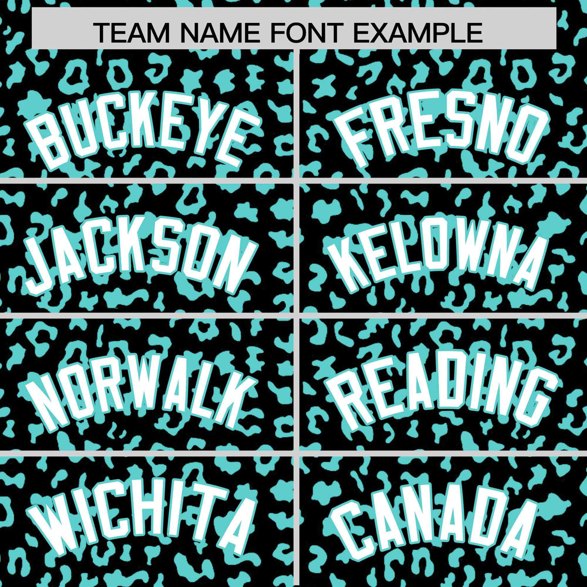 Custom Black Aqua Varsity Full-Zip Letterman Leopard Print Hoodie Jacket