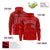 Custom Red Crimson Varsity Full-Zip Letterman Leopard Print Hoodie Jacket