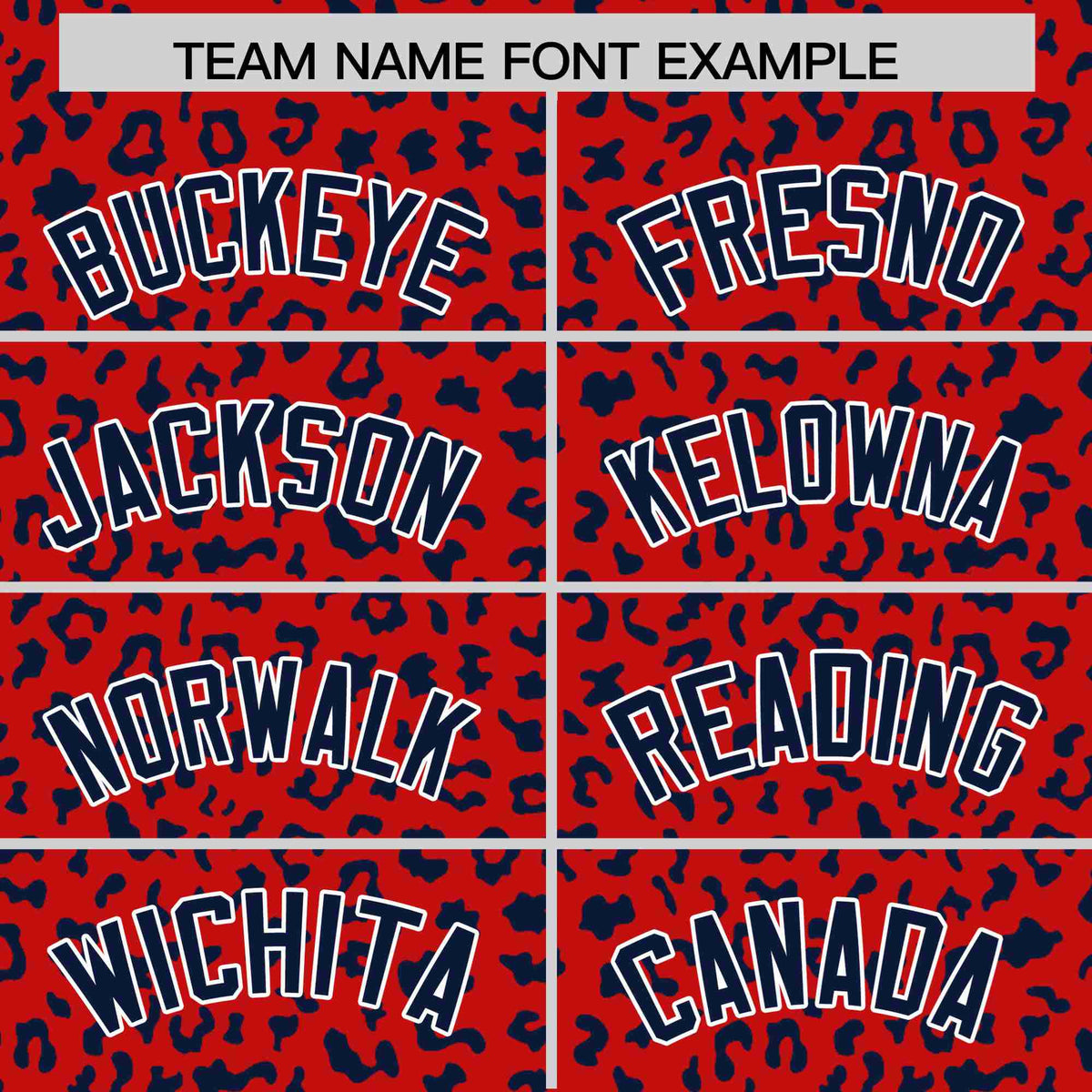 Custom Red Navy Varsity Full-Zip Letterman Leopard Print Hoodie Jacket