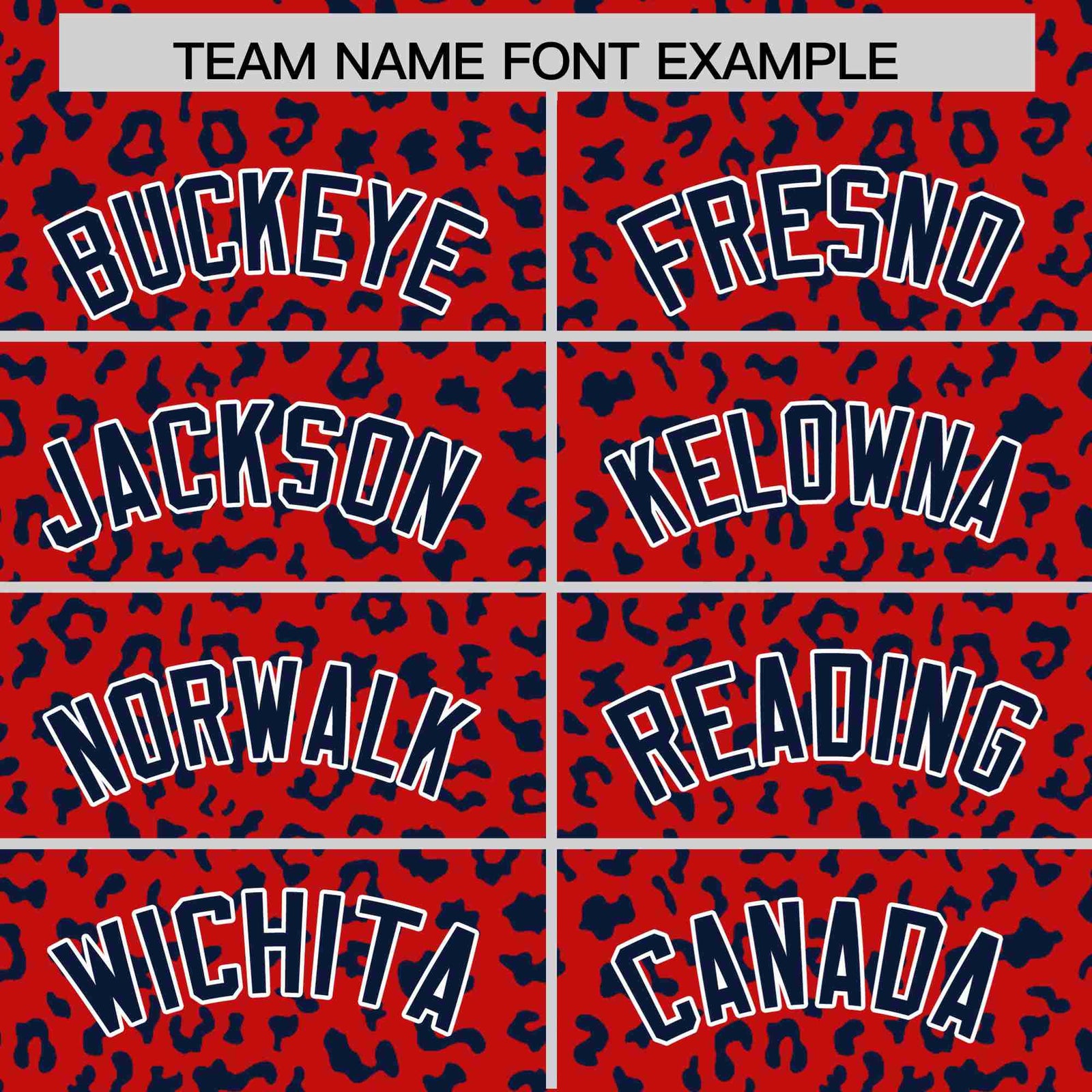 Custom Red Navy Varsity Full-Zip Letterman Leopard Print Hoodie Jacket