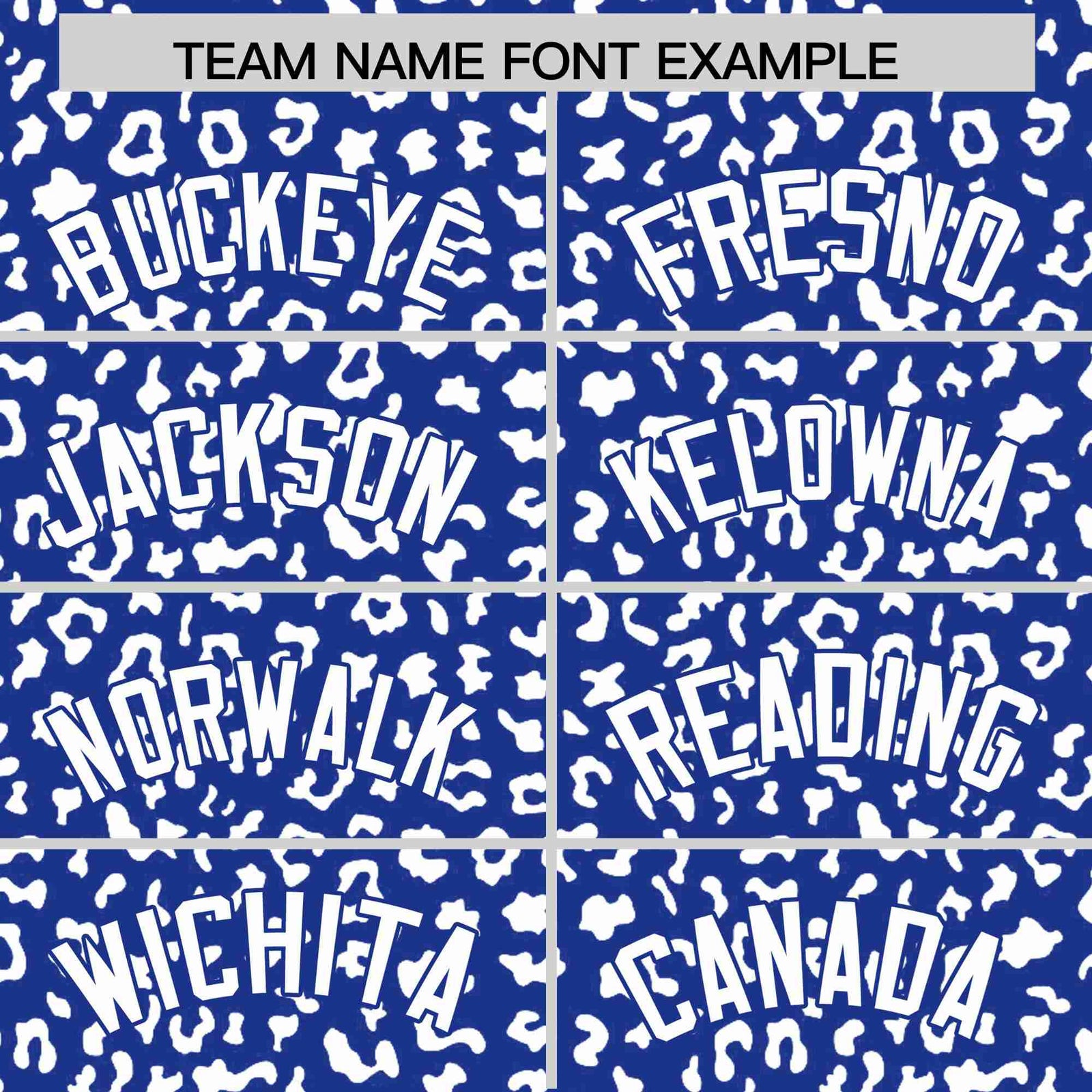 Custom Royal Blue White Varsity Full-Zip Letterman Leopard Print Hoodie Jacket