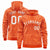 Custom Orange White Varsity Full-Zip Letterman Leopard Print Hoodie Jacket